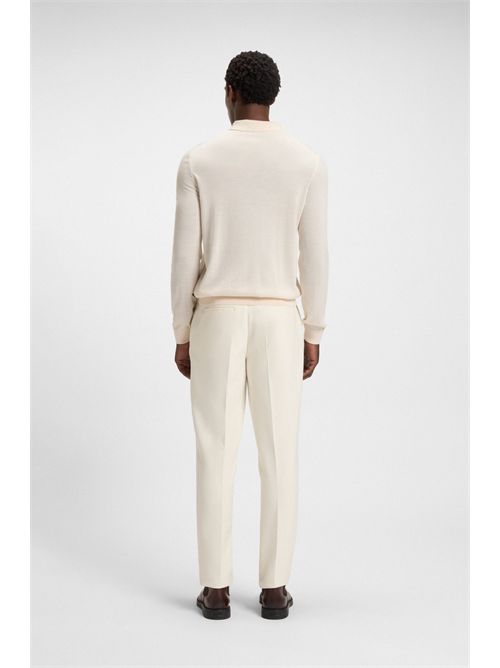 Polo regular fit in maglia di lana vergine BOSS | LANCIONE/131-50476355